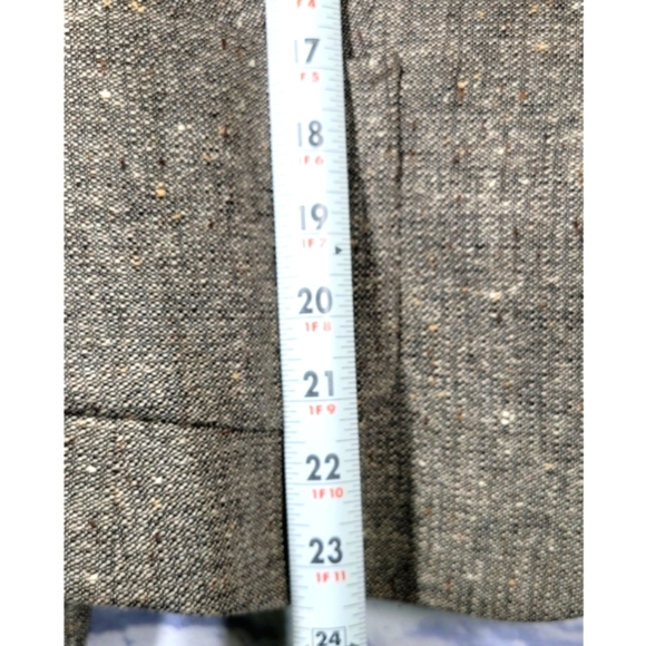 The Limited Brown Wool Blend Tweed Fitted Blazer Jacket Size 12 Career Academia - Picture 9 of 10